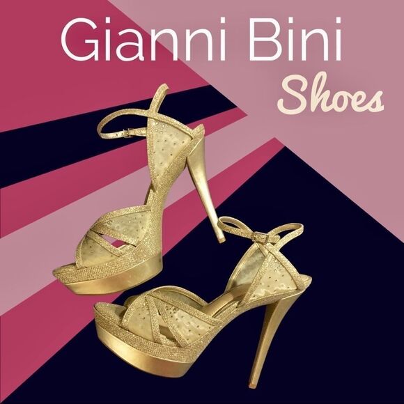 Gianni Bini gold shoes - Picture 1 of 5